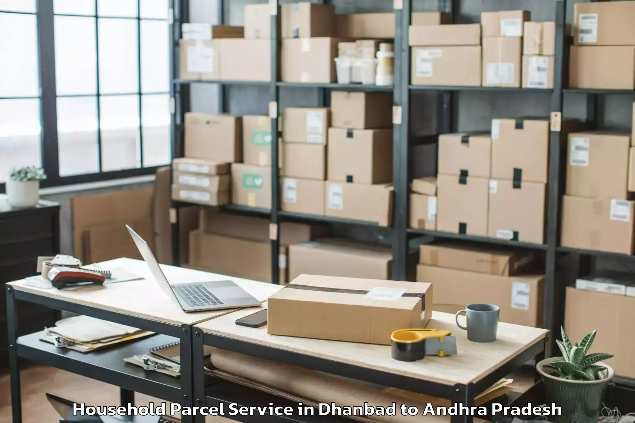 Dhanbad to Kajuluru Household Parcel Booking